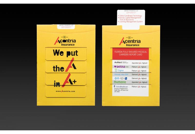 Acentria Insurance Wanted to Deliver a Direct Mail Piece with Staying Power