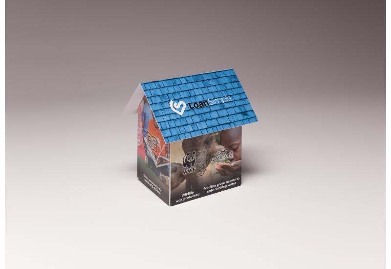 Mortgage Company Thanks Clients with the Pop Up House